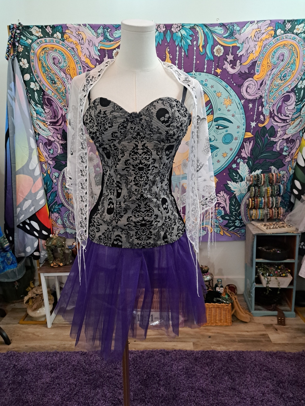 Purple Poison Fairy • Skull Corset Tutu Butterfly ▪︎Costume-  Faire Outfit
